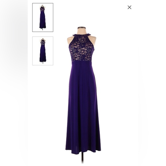 Emerald Green Halter Dress - Picture 1 of 4